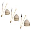 TTETTZ Wooden Trompos Unpainted Wood Blank Tops with Rod Motor Skills Gyro Toy Sturdy Point Wood Carved Tops for Adults Kids, 8 inch with 40cm Rod view 2
