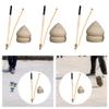TTETTZ Wooden Trompos Unpainted Wood Blank Tops with Rod Motor Skills Gyro Toy Sturdy Point Wood Carved Tops for Adults Kids, 8 inch with 40cm Rod view 3