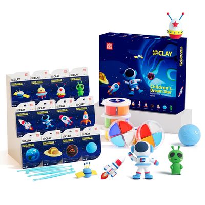 LOUFOR Air Dry Clay Kits - Modeling Clay for Kids, Ultra Light & Soft, Safe & Non-Toxic, DIY Airdryclay Kit with Sculpting Tools and Tutorials, Creatible Art Crafts Toys Gifts for Boys Girls