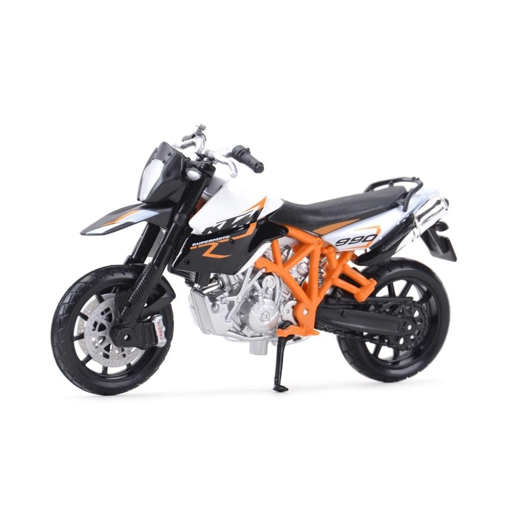 ATXTLWL 1:18 Die Cast Vehicle Collection Motorcycle for:KTM 990 Supermoto R Static Gift Collection