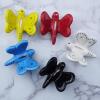 5x Butterfly Ceramic Cabinet Drawer Knobs Porcelain Kids Wardrobe Handles For Closet Cupboard Kitchen Furniture Pulls Hooks - (Color: ButterflyBlueKnobs) view 2