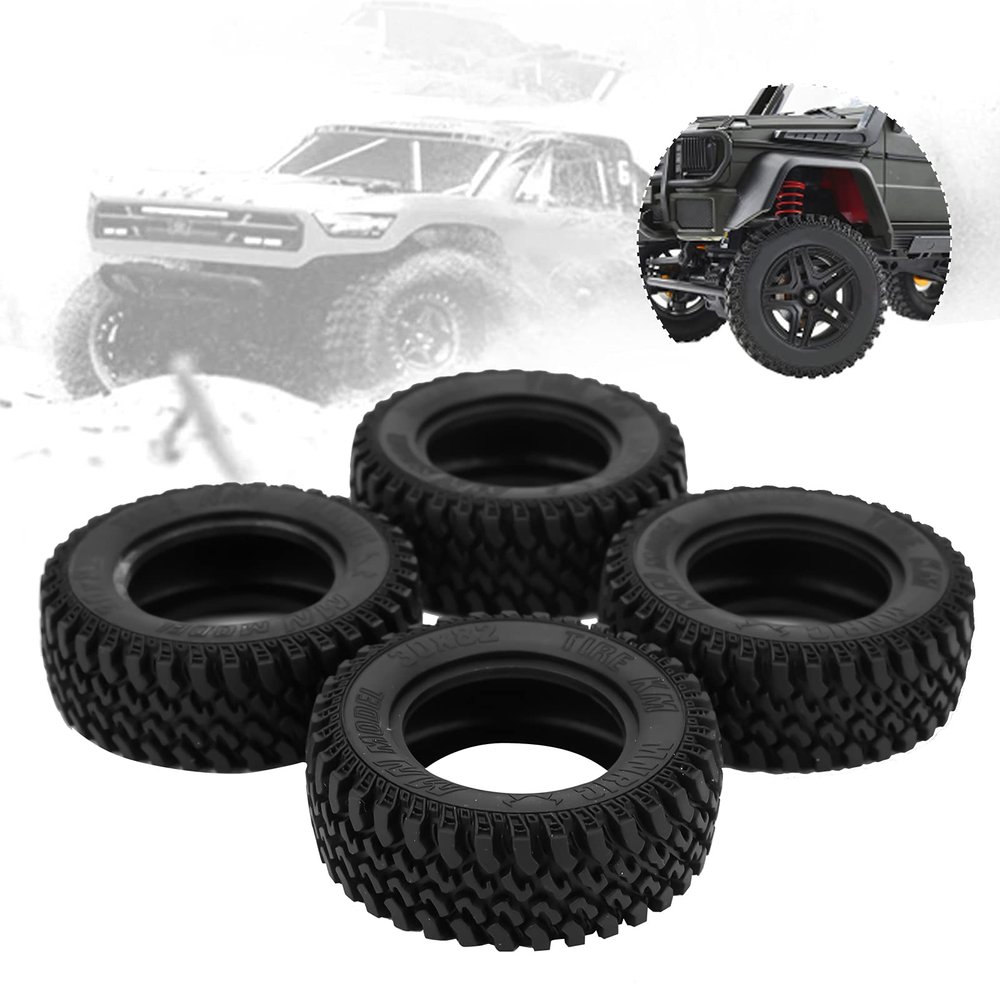 4pcs RC Rubber Wheels Tyre Front and Rear Tires for MN86 1/12 RC Crawlers Upgrade Parts