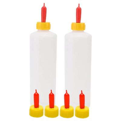 HIAKDOFT 2sets Goat Milk Bottle Livestock Milk Feeder Calf Lamb Nursing Bottles for Farm Animals Easy to Clean