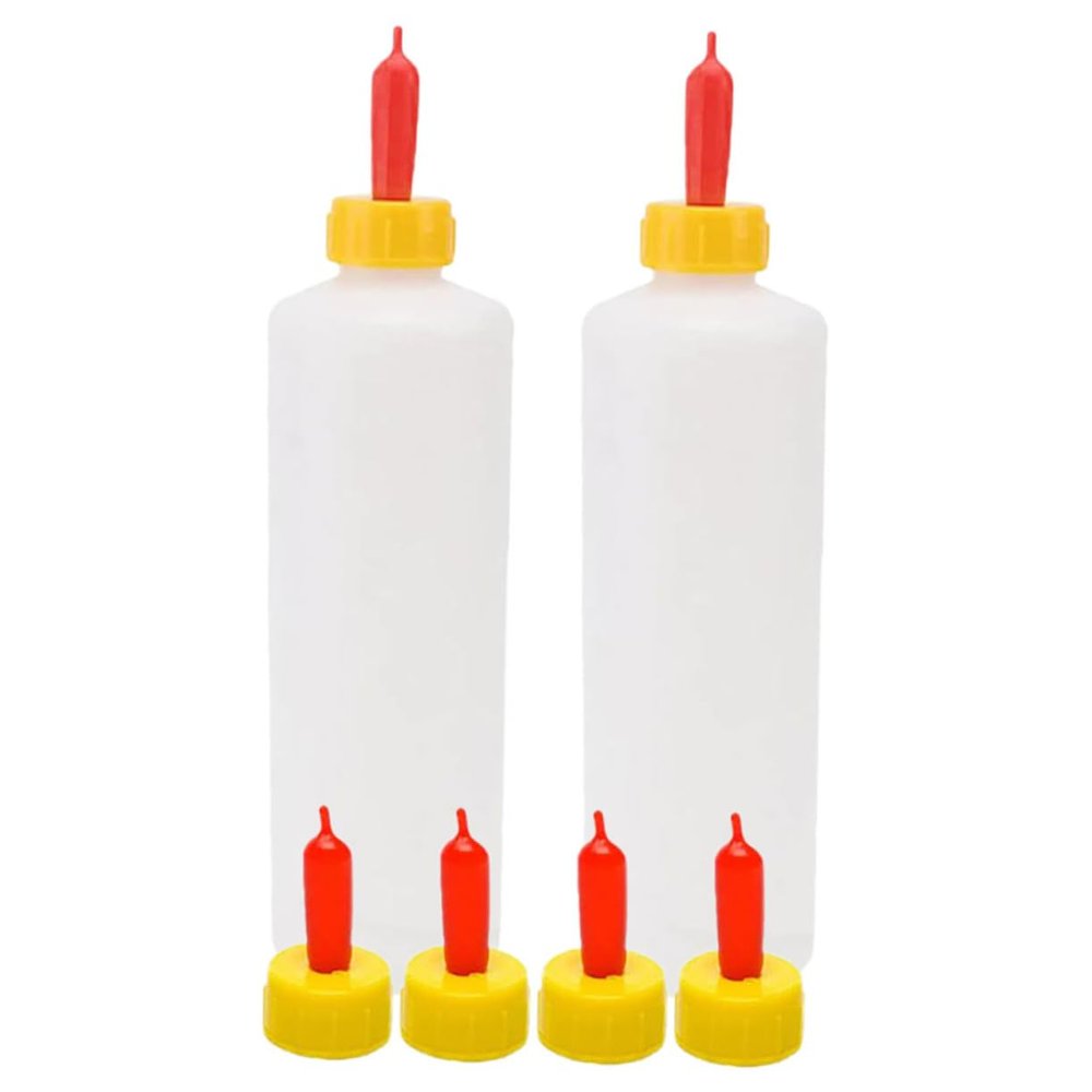 HIAKDOFT 2sets Goat Milk Bottle Livestock Milk Feeder Calf Lamb Nursing Bottles for Farm Animals Easy to Clean