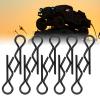10Pcs 7MM RC Car Shell Clip RShape Metal Body Clips Pins for 1/5 1/6 1/8 1/10 RC Car (Black) view 2