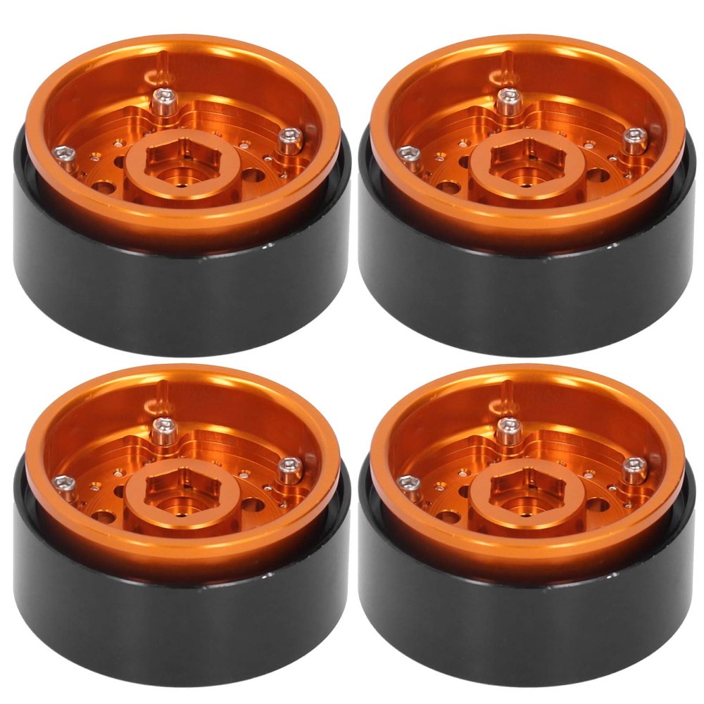 Alomejor 1.9in Metal Wheel Hub Retro Lock Tire Hub CNC Processed for 1/10 Remote Controlled Vehicle