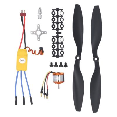 1000KV RC Brushless Motor 13T with 30A Brushless Motor ESC Kit for RC Plane for 550 Plane