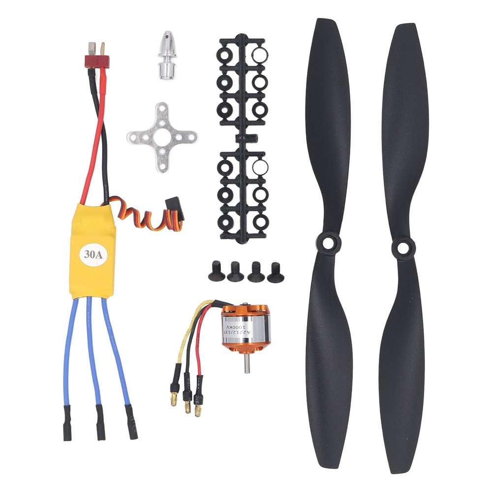 1000KV RC Brushless Motor 13T with 30A Brushless Motor ESC Kit for RC Plane for 550 Plane