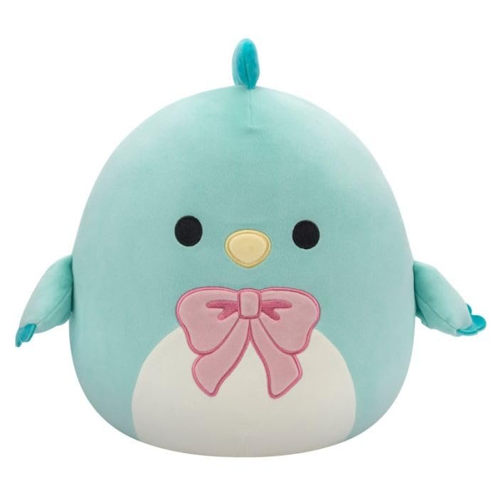 Squishmallows Original 8-Inch Dolores Chicken Plush with Bow, Ultra Soft, for Kids, Boys, Girls
