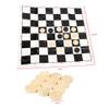 24PCS Wooden Draughts Checker Game Set, Wood Chess Pieces with Chessboard Fun Intellectual Game for All Ages view 3