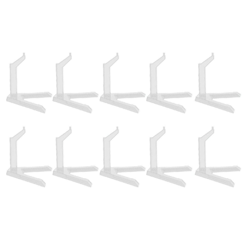 Alomejor 10 pcs Action Figure Stand Kits, Flexible Model Holder Base for SD BB HG 1/144 Scale Easy to Adjust, Made of ABS Material (ABS 3)