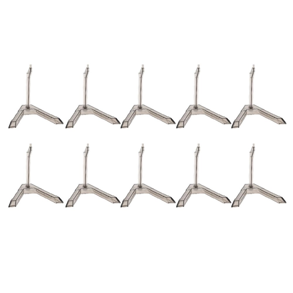 Alomejor 10 pcs Action Figure Stand Kits, Flexible Model Holder Base for SD BB HG 1/144 Scale Easy to Adjust, Made of ABS Material (ABS)