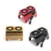 Metal Dual Cooling Fan 4985 1717 Motor Heat Sink for 1/5 Trxs for X-Maxx 6S 8S for ARR-ma for KRA-TON RC Car Upgrades Parts(Yellow) view 2