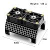 Metal Dual Cooling Fan 4985 1717 Motor Heat Sink for 1/5 Trxs for X-Maxx 6S 8S for ARR-ma for KRA-TON RC Car Upgrades Parts(Yellow) view 3