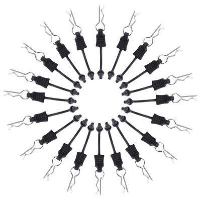 RC Spare Part for Wltoys for MJX for Hyper Go for Haiboxing for HBX for SCY 1/12 1/14 1/16 Prevent Loss Body Clips with Flexible Rubber Retainer RC Car Parts(20PCS)