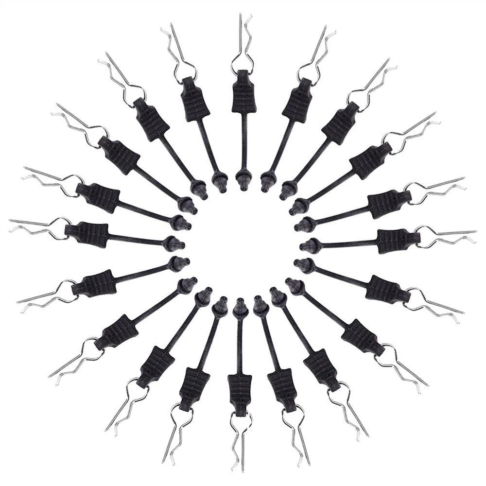 RC Spare Part for Wltoys for MJX for Hyper Go for Haiboxing for HBX for SCY 1/12 1/14 1/16 Prevent Loss Body Clips with Flexible Rubber Retainer RC Car Parts(20PCS)