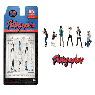 1/64 American Diorama Figures Photographers Set - AD-2414MJ