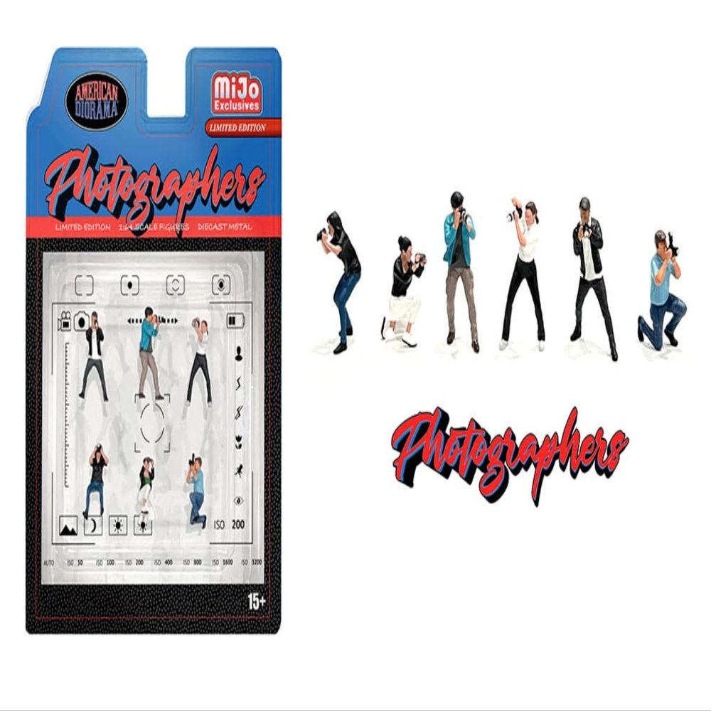 1/64 American Diorama Figures Photographers Set - AD-2414MJ