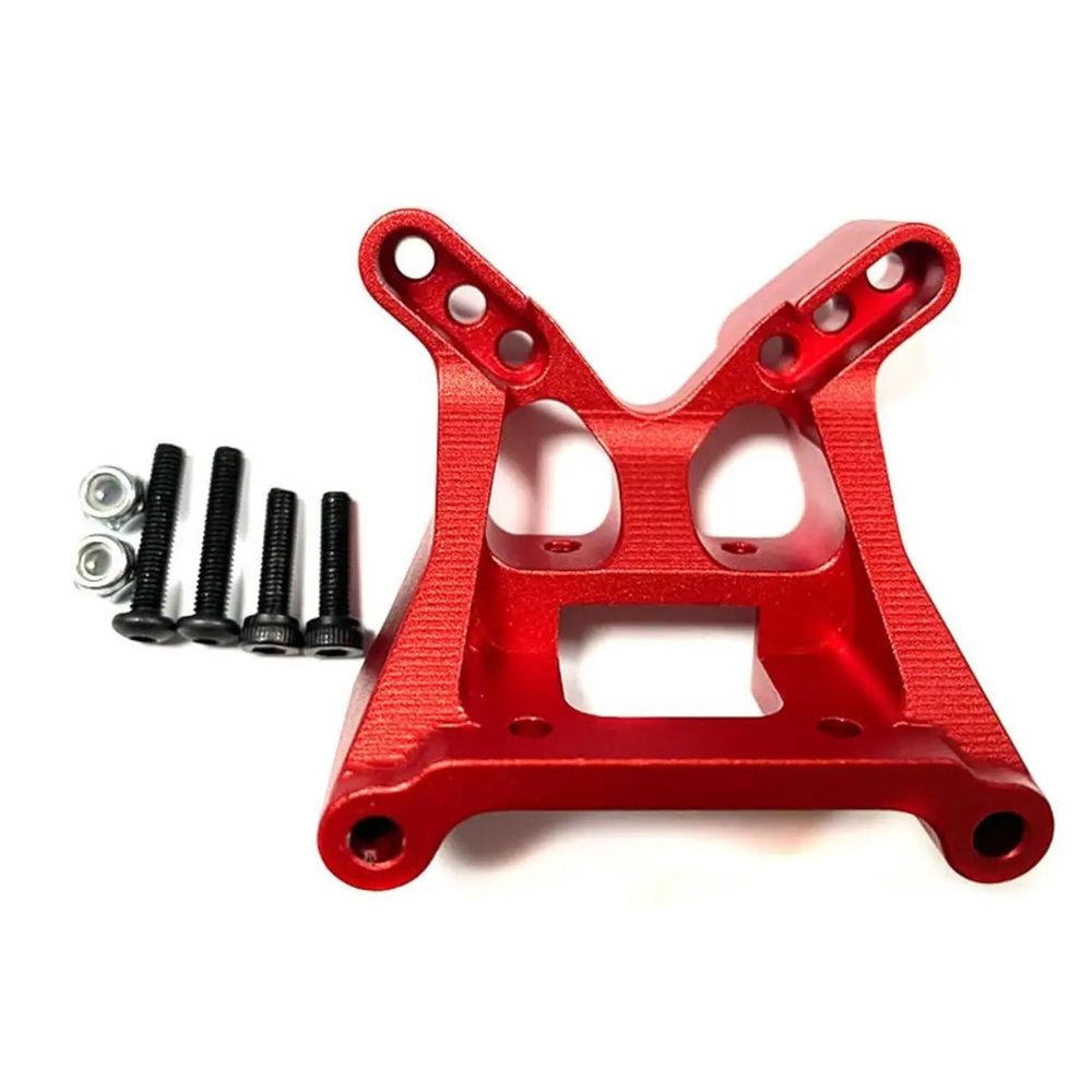 1/10 Aluminum Alloy Adjustable Front Shock Tower for LO-SI for Ba-ja for Rey 4WD RC Car Part RC Car Accessories Replacement Parts Red(Red)