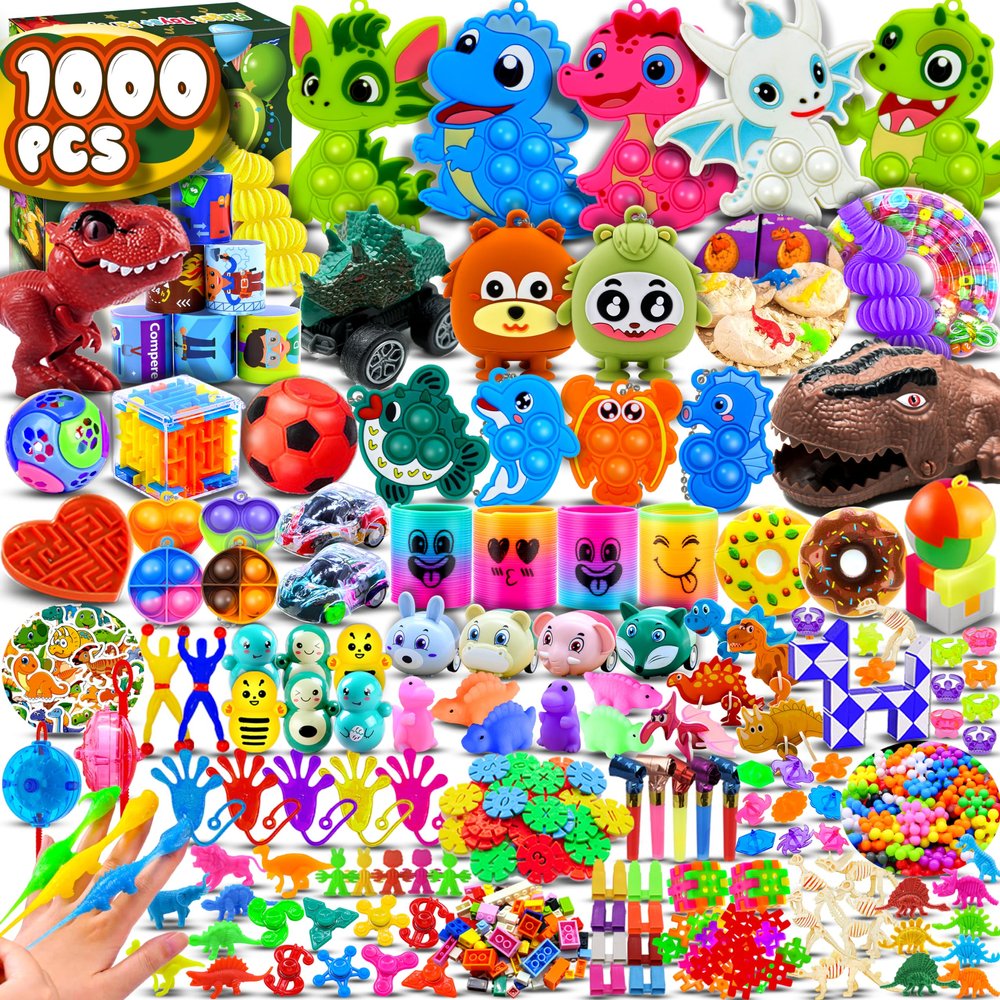 1000Pcs Party Favors for Kids,Treasure Box Toys for Classroom,Fidget Toys Bulk Pack,Prize Box, Pinata Stuffers for Classroom Rewards and Carnival Prizes