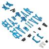 for MJX for 14210 14209 1/14 R/C Cars RC Truck Upgraded Parts Metal Aluminium Alloy Shock Tower Bracket Swing arms/Steering Cup(Blue) view 1