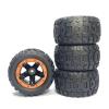 4Pcs Large Tire Widened Tyre Wheel for WL-Toys 144001 144010 124017 124019 12428 for Haib-oxing 16889 RC Car Parts,Orange view 1