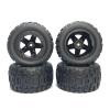 4Pcs Large Tire Widened Tyre Wheel for WL-Toys 144001 144010 124017 124019 12428 for Haib-oxing 16889 RC Car Parts,Orange view 2