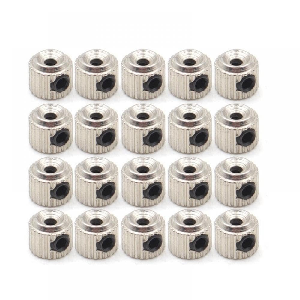 20PCS Metal Wheel Collar Lock Landing Gear Stopper 1.6mm 2.1mm 2.6mm 3.1mm 4.1mm 5.1mm Compatible With RC Airplane Fixed-wing Compatibility(20PCS 1.6MM)