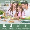 17 PCS Kids Knife Set for Real Cooking, Montessori Kitchen Tools for Toddlers, Cooking and Baking Set for Kids Little Chefs, Crinkle Cutter, Cutting Board, Safe Knife view 3