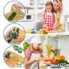 17 PCS Kids Knife Set for Real Cooking, Montessori Kitchen Tools for Toddlers, Cooking and Baking Set for Kids Little Chefs, Crinkle Cutter, Cutting Board, Safe Knife view 4