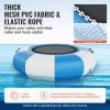 VEVOR Inflatable Water Bouncer, 6.5ft Recreational Water Trampoline, Portable Bounce Swim Platform with 3-Step Ladder & Electric Air Pump, Lake, Water Sports,Kids Adults Floating Rebounder for Pool view 3