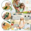 18 PCS Kids Cooking Sets Real, Montessori Kitchen Tools for Toddlers, Cooking & Baking Set for Kids Little Chefs, Toddler Knife Set, Crinkle Cutter, Cutting Board view 4