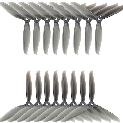 16pcs 7040 7x4 3-Propellers CW CCW Compatible With Racing Drone Quadcopter RC Racer DIY Accessories(Transparent Black)