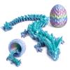 Flavery Gemstone Dragon Egg - 3D Printed Surprise Dino Easter Egg, 12 inch Flexible Crystal Dragon Inside, 3D Printed Gift, Desk Pet DecorEaster Basket Essentials (Mini Rainbow) view 1