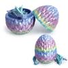 Flavery Gemstone Dragon Egg - 3D Printed Surprise Dino Easter Egg, 12 inch Flexible Crystal Dragon Inside, 3D Printed Gift, Desk Pet DecorEaster Basket Essentials (Mini Rainbow) view 2