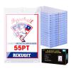 25-Pack Sleeved Magnetic Card Holders - 55pt One Touch Card Case, with 2.63"x3.7" Larger Inner Dimension, First Insert Card into Soft Card Sleeve, Then Place into Card Holder for Double Protection view 1