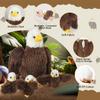 4 Pcs Bald Eagle Stuffed Animal Plush Bulk Large Mommy Eagle Plush with 3 Cute Babies Stuffed Eagle Plush Toys Plushies for Kids Boys Girls Birthday Valentines Plush Easter Stuffers Birders Zoo Gifts view 3