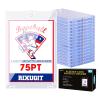 25-Pack One Touch Card Holders - 75pt Sleeved Card Magnetic Holder, with 2.63"x3.7" Larger Inner Dimension, First Insert Card into Soft Card Sleeve, Then Place into Card Holder for Double Protection  view 1
