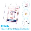 25-Pack One Touch Card Holders - 75pt Sleeved Card Magnetic Holder, with 2.63"x3.7" Larger Inner Dimension, First Insert Card into Soft Card Sleeve, Then Place into Card Holder for Double Protection  view 3