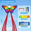 2 Pack Kites for Kids - Small Butterfly Kite for Ages 8-12 Easy to Fly Durable Beach & Park Kites for Outdoor Activities, Fun Festival Gifts for Boys & Girls view 2