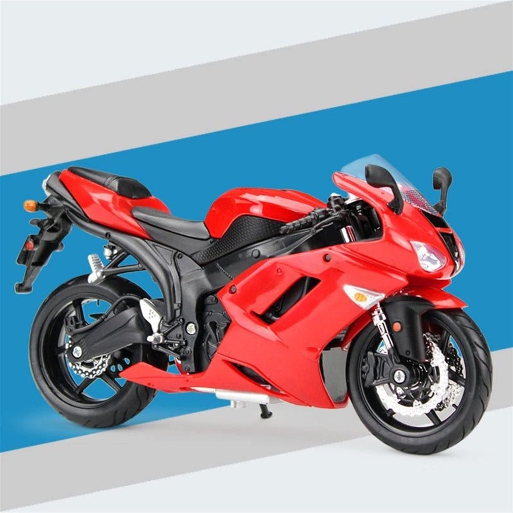 Collection 1:12 for Kawasaki Ninja ZX-6R Model Diecast Metal Model Motorcycle Model Collectibles(Red)