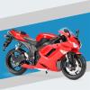 Collection 1:12 for Kawasaki Ninja ZX-6R Model Diecast Metal Model Motorcycle Model Collectibles(Red) view 1