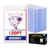 25-Pack Sleeved Magnetic Card Holders -130pt One Touch Card Holder, with 2.63"x3.7" Larger Inner Dimension, First Insert Card into Soft Card Sleeve, Then Place into Card Holder for Double Protection view 1