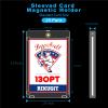 25-Pack Sleeved Magnetic Card Holders -130pt One Touch Card Holder, with 2.63"x3.7" Larger Inner Dimension, First Insert Card into Soft Card Sleeve, Then Place into Card Holder for Double Protection view 2