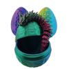 Hatchable Blind Box Geometric Pattern Dragon Egg with Small Dragon (Black-Blue-Purple) view 1