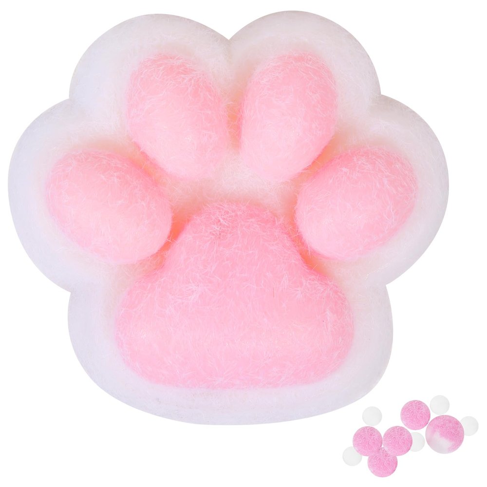 1pcs White Squishy Cat Paw Squishy Toy,5 Inches Big FuFu cat Squeeze Paw,Cute Soft Squeeze Fidget Toys Squeeze Toys for Stress Relief Pinch Family Toys Gifts for Kids Adults
