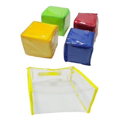 DYNWAVE 4 Pieces Playing Game Cubes 6 Sided Props DIY Learning Dice for Teaching