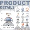 12 Pack Robot Table Decorations - Robot Party Decorations for Kids' Birthday and Baby Shower - Robot Table Toppers view 2
