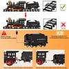 POCO DIVO Remote Control Retro Train Set, Christmas Tree Deco Electric Toy Luxury Tracks Rail, RC Steam Locomotive, Rechargeable Tender Cargo, Smoke Sound Light, Boy Girl Gift Classic Collection Model view 4