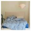 100% Cotton Duvet Cover Set Yarn Dyed Vertical Striped Bedding Comforter Cover Bed Sheet Pillowcases Washed Breathable Bedding,Bed Sheets view 4